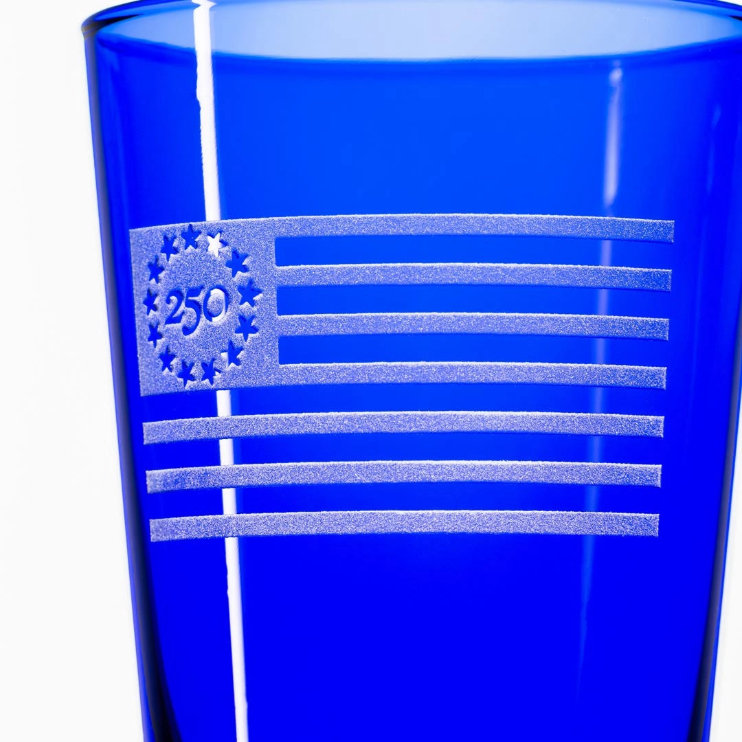 America250™ Betsy Ross Flag 17oz Cobalt Pint | Set of 12