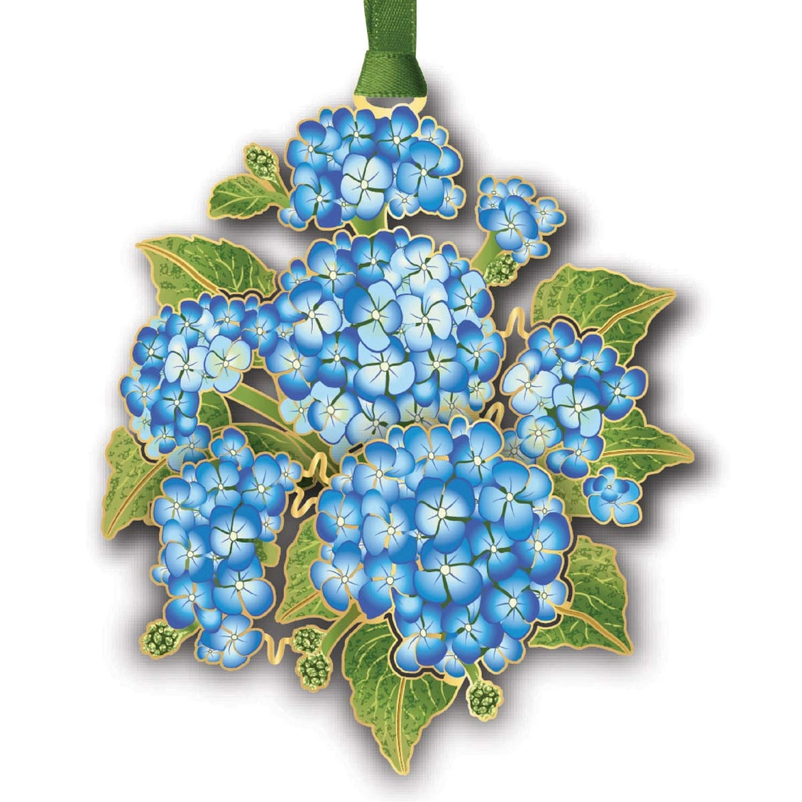 Hydrangeas Bouquet Brass Ornament