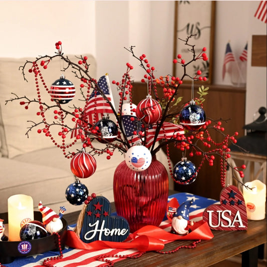 Independence Day Bauble, 16 Pc Ornament Set
