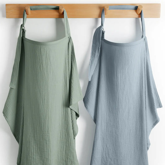 Comfy Cubs Muslin Nursing Cover 100% Cotton, 2 Pack