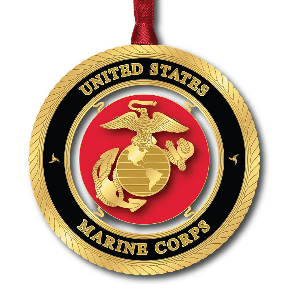 U.S. Marine Corps Seal Brass Ornament