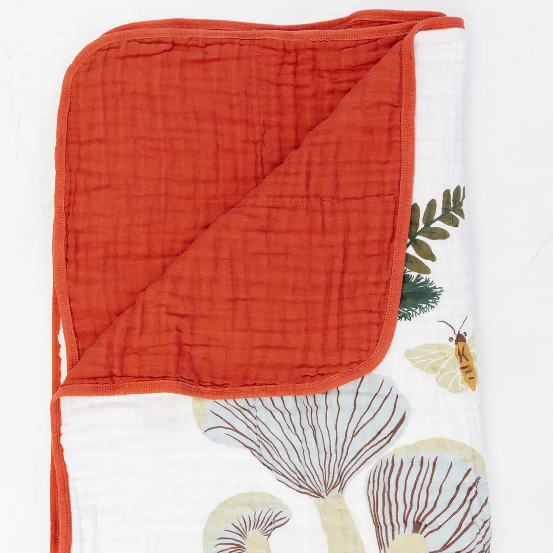 Clementine Kids Large Mushroom Throw Blanket