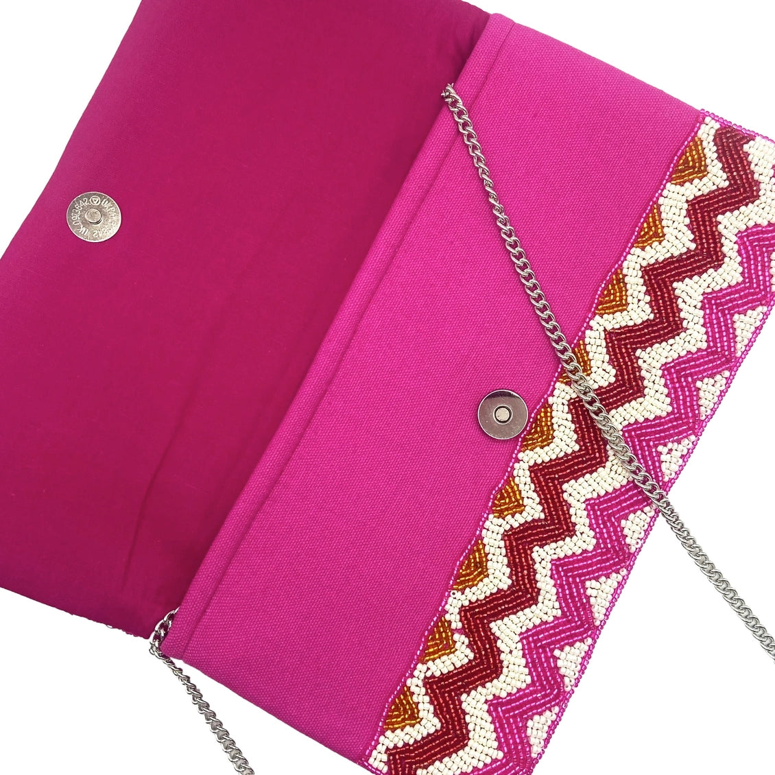 Chevrol Multi Colored Beaded Clutch