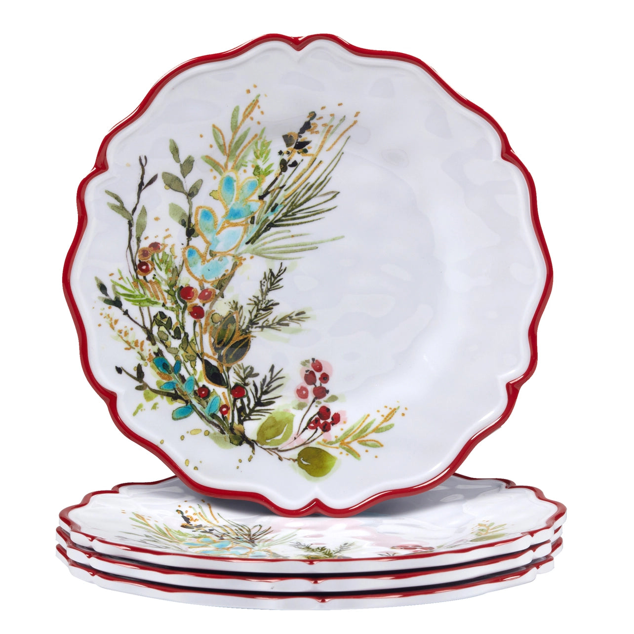 Christmas Gatherings 12pc Melamine Dinnerware Set