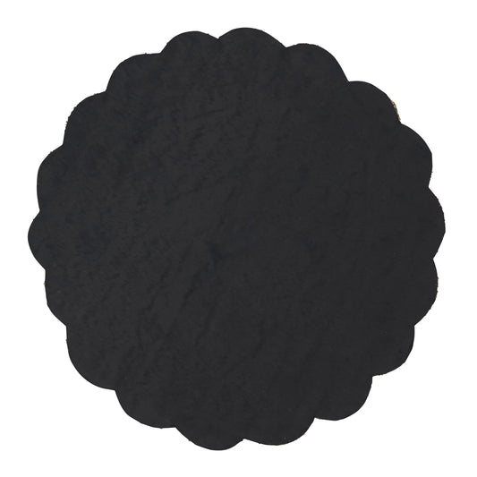 Black & White Beaded Pinwheel 14" Round Placemat Set of 4