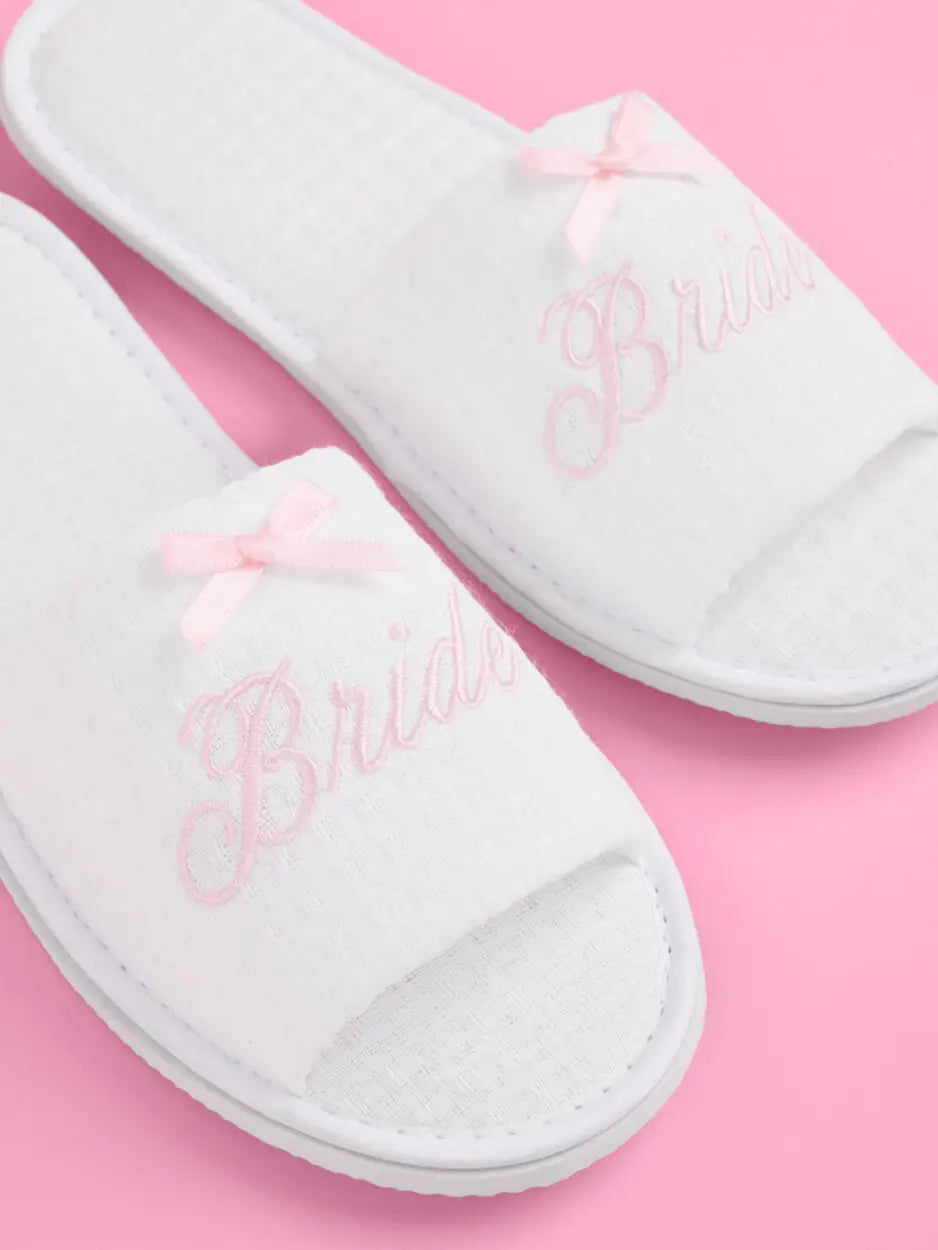 Pampered Bride Waffle Slippers
