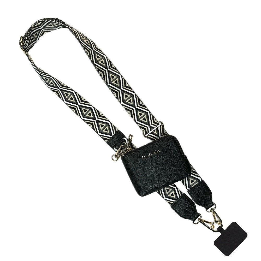 Clip & Go Strap W/Rfid Pouch Diamond Pattern