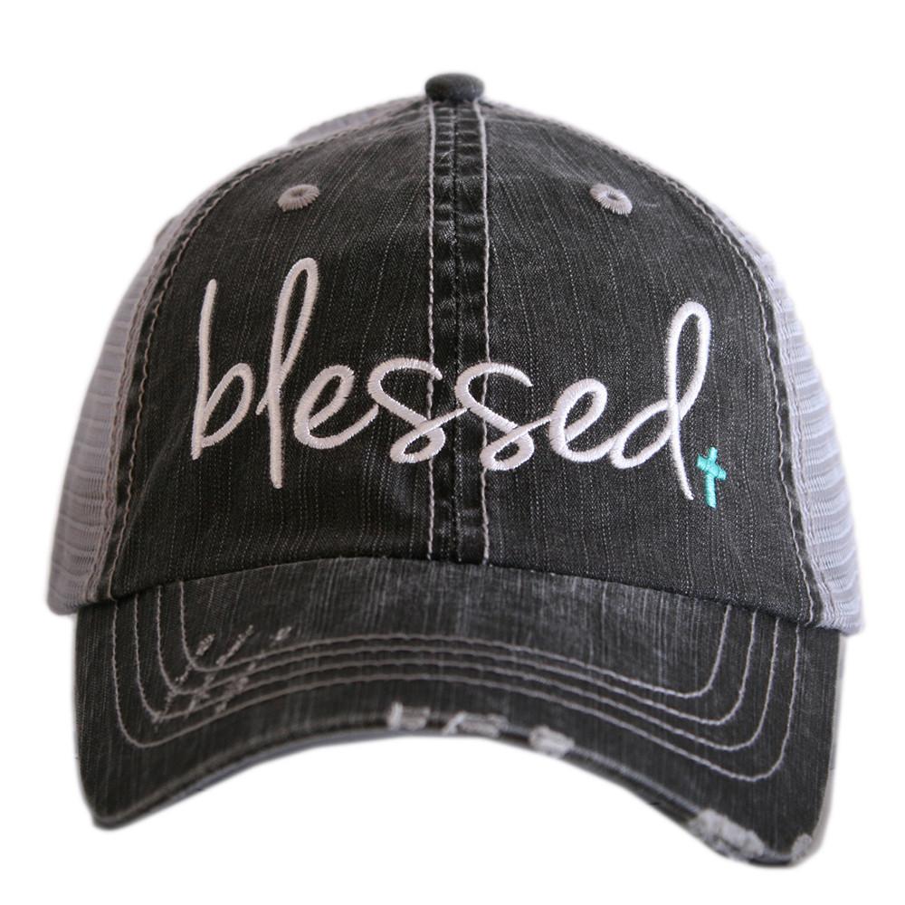 Blessed Distressed Cotton Trucker Hats