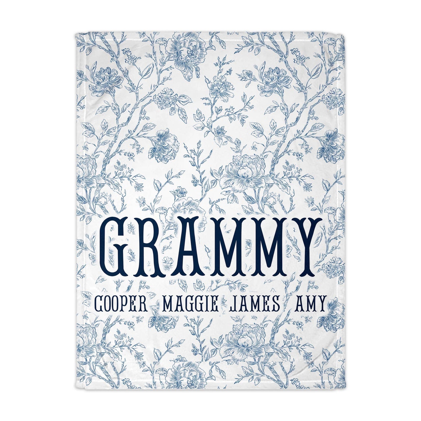 Blue Toile Family Blanket - NY Gift Boutique