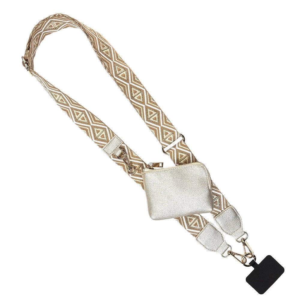 Clip & Go Strap W/Rfid Pouch Diamond Pattern