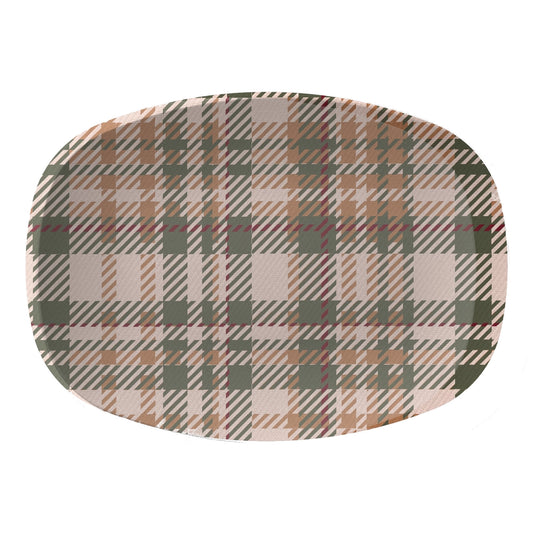 Brown Plaid ThermoSaf® Platter