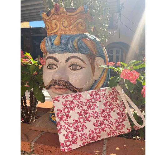 Personalized Maiolica Red Clutch Bag - NY Gift Boutique