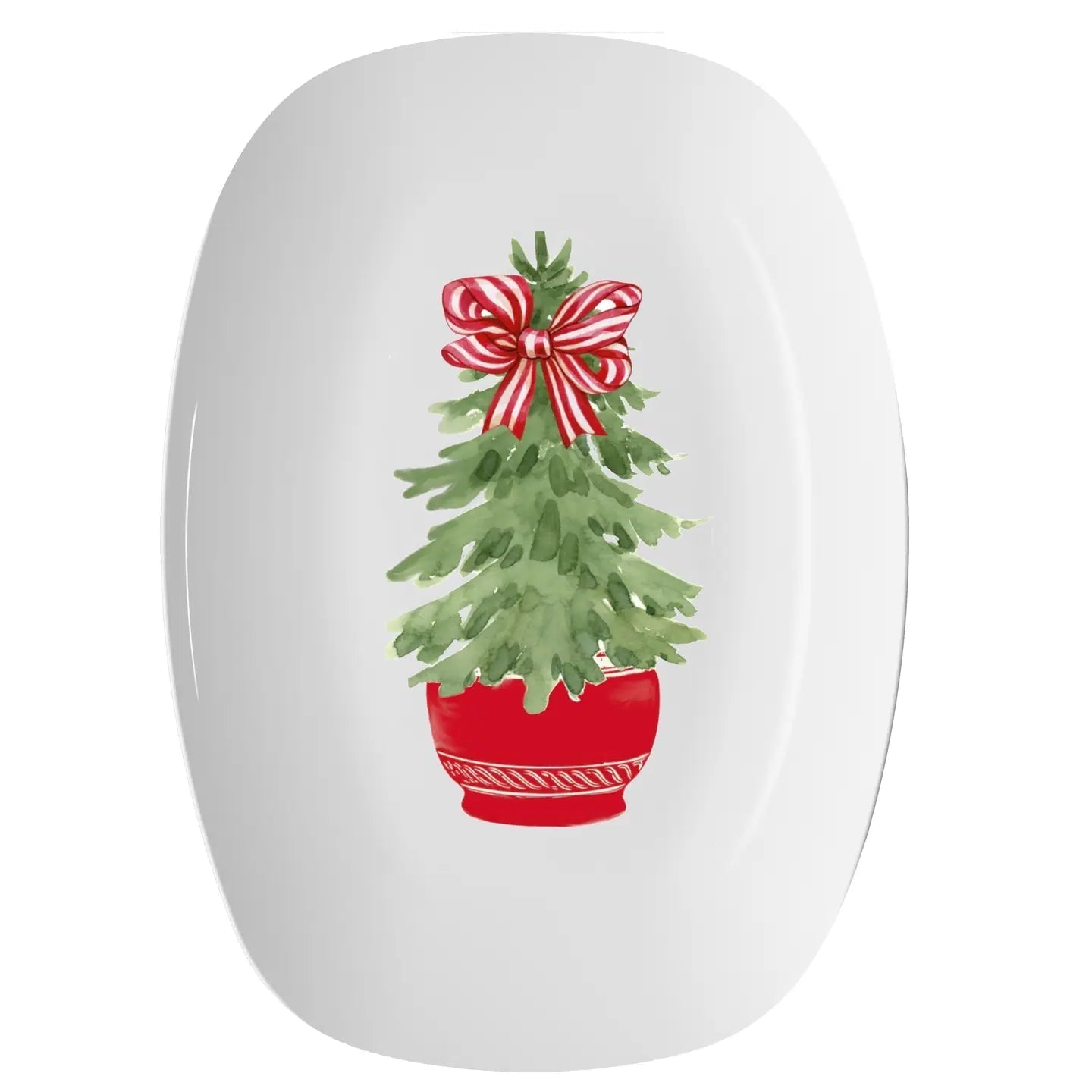 Christmas Tree in Red Pot ThermoSaf® Platter