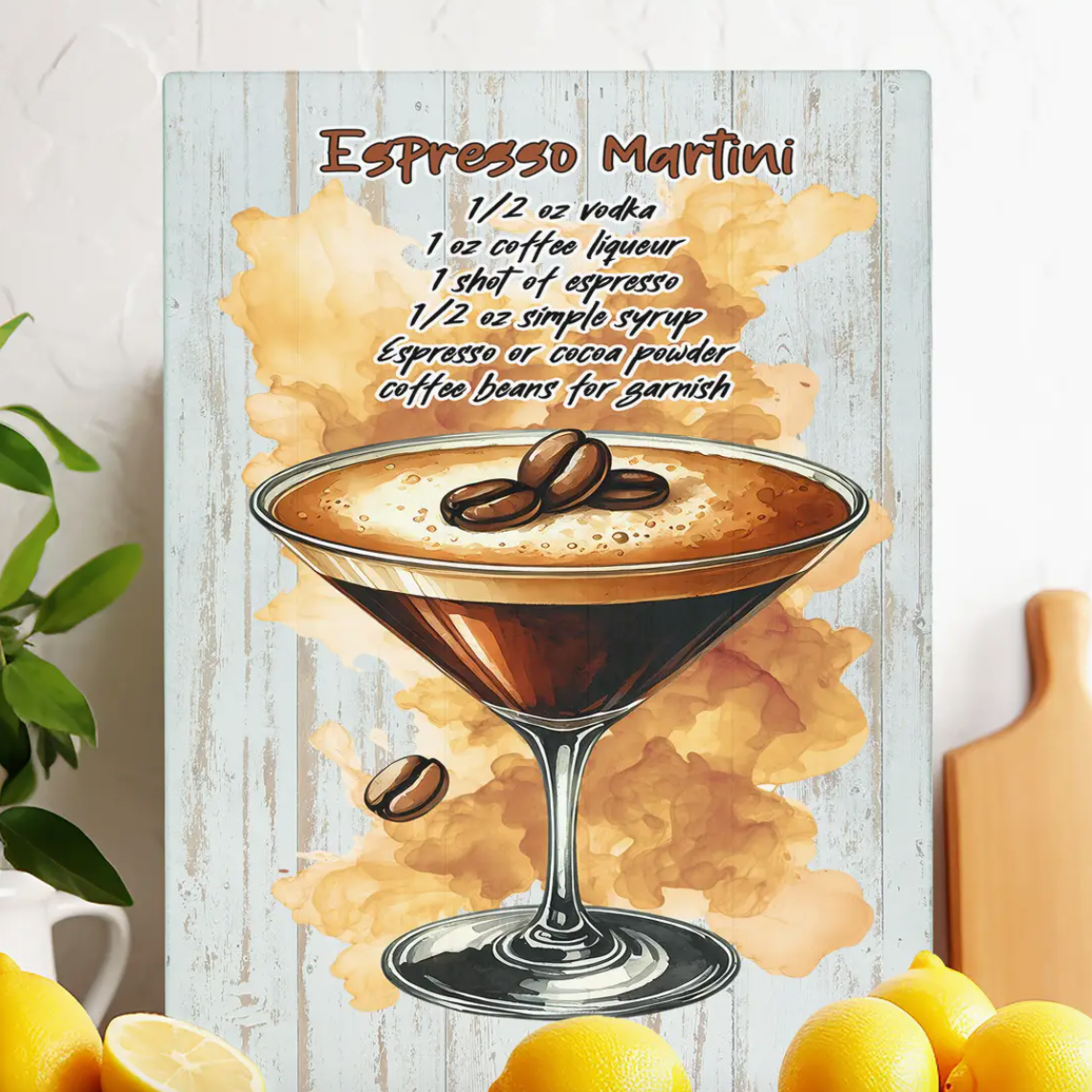 Espresso Martini Recipe Glass Trivet - NY Gift Boutique