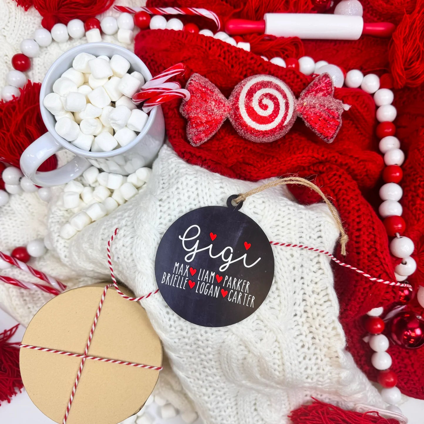 Lots of Love Personalized Pillow and Ornament Bundle