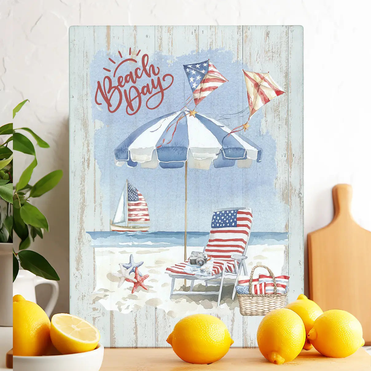 Glass Trivet Beach Day Coastal Ocean - NY Gift Boutique