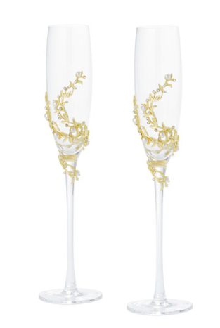 Olivia Riegel Gold Eleanor Flute Set of 2