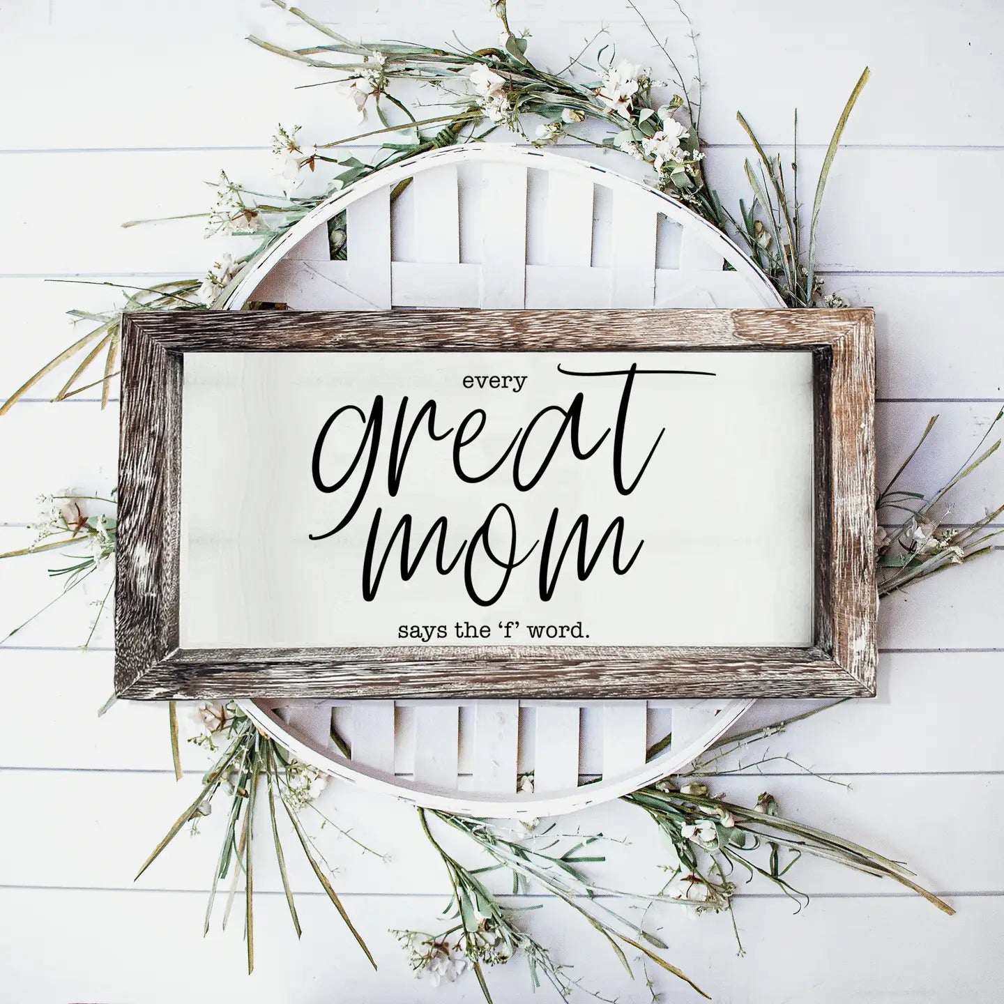 Paulownia Wood Framed Funny Sign - Assorted Designs