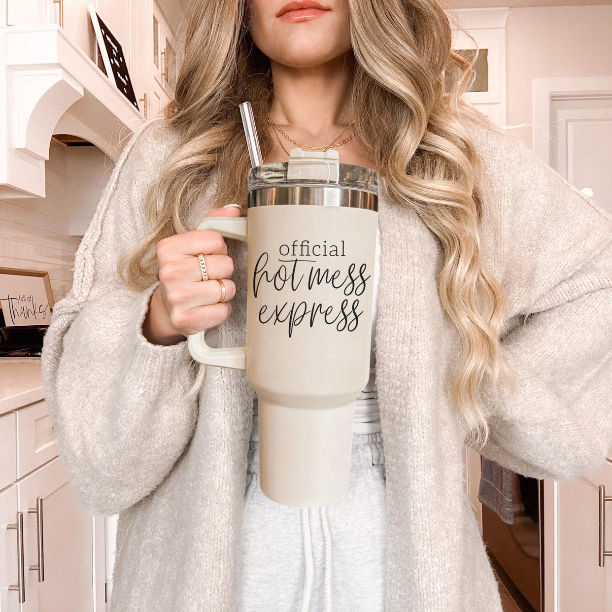 Hot Mess Express 40oz Tumbler with Handle