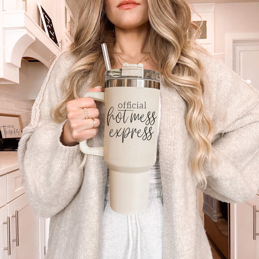 Hot Mess Express 40oz Tumbler with Handle
