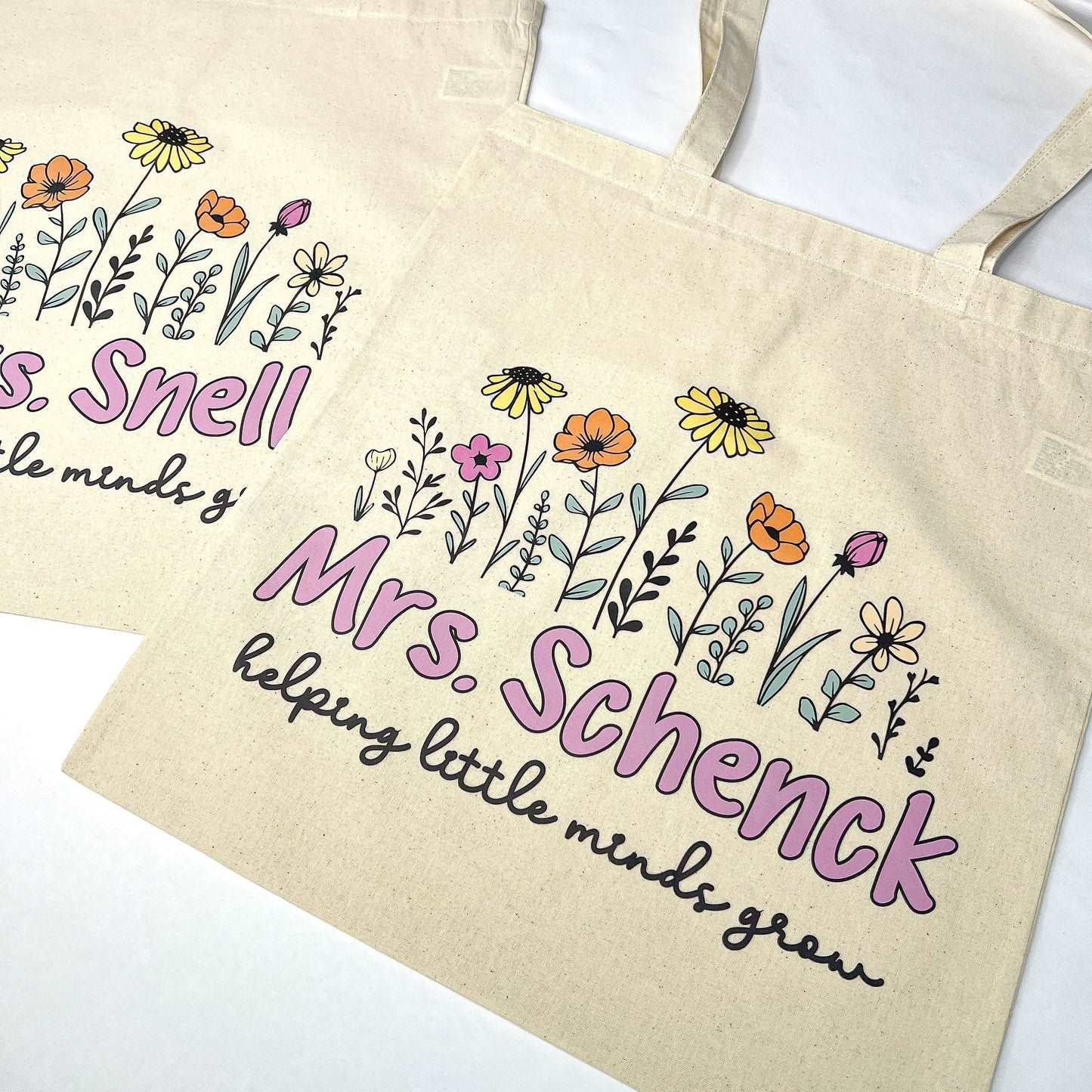 Personalized Teacher Tote Bag
