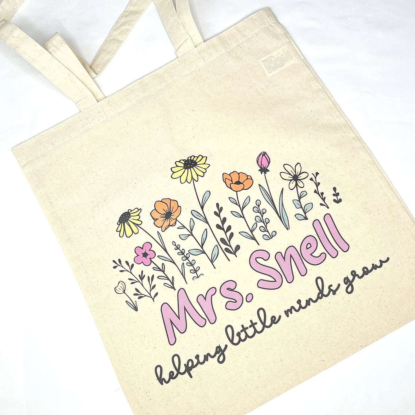 Personalized Teacher Tote Bag