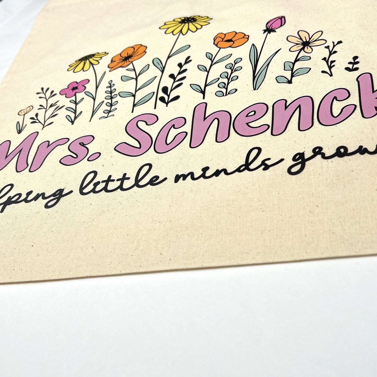 Personalized Teacher Tote Bag
