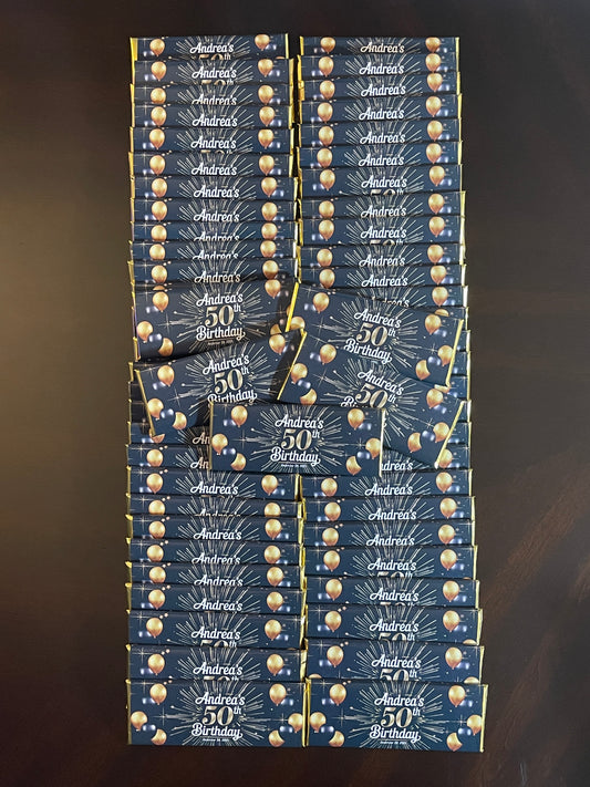 Customized Hershey Chocolate Bars and Wrappers