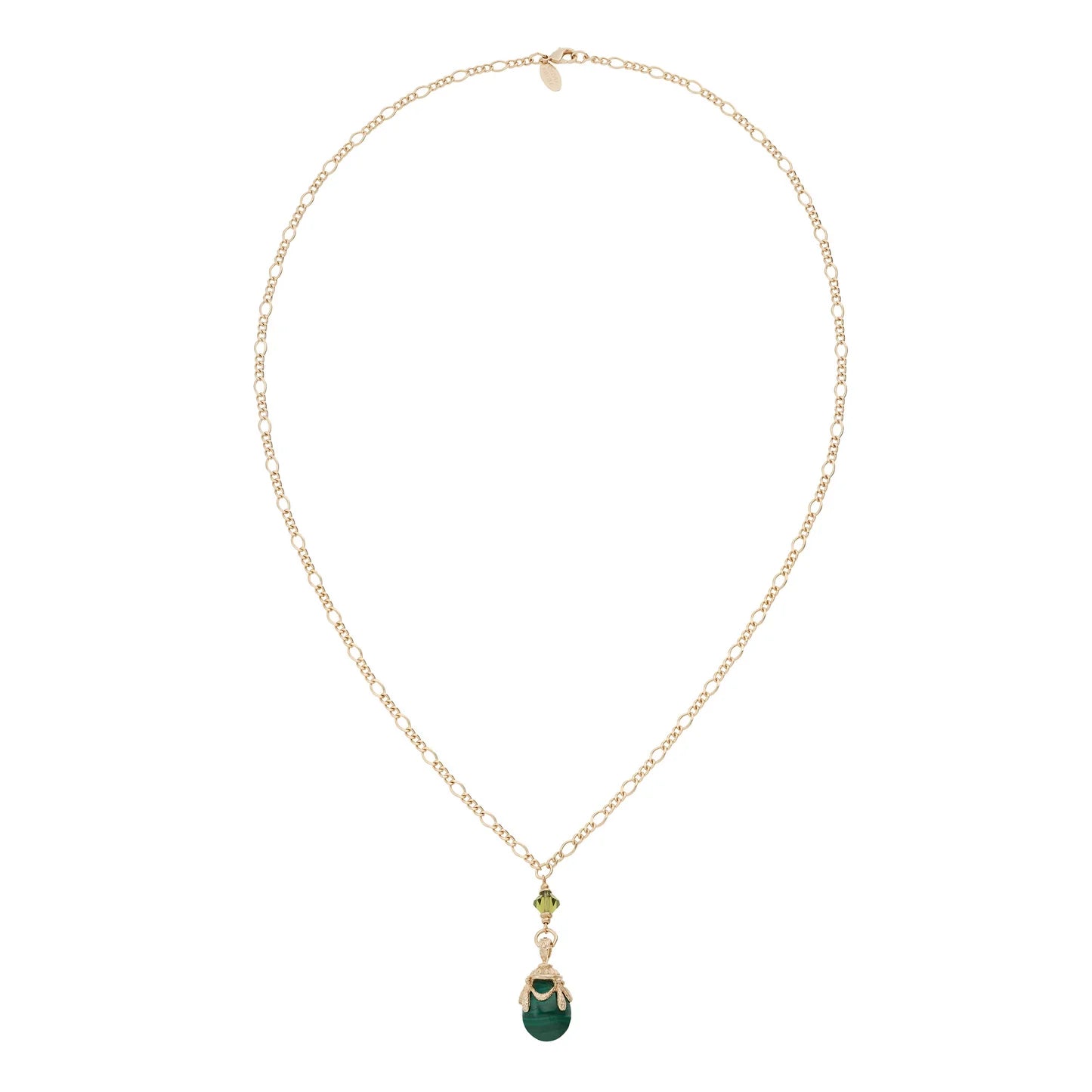 Olivia Riegel Malachite Egg Pendant Necklace