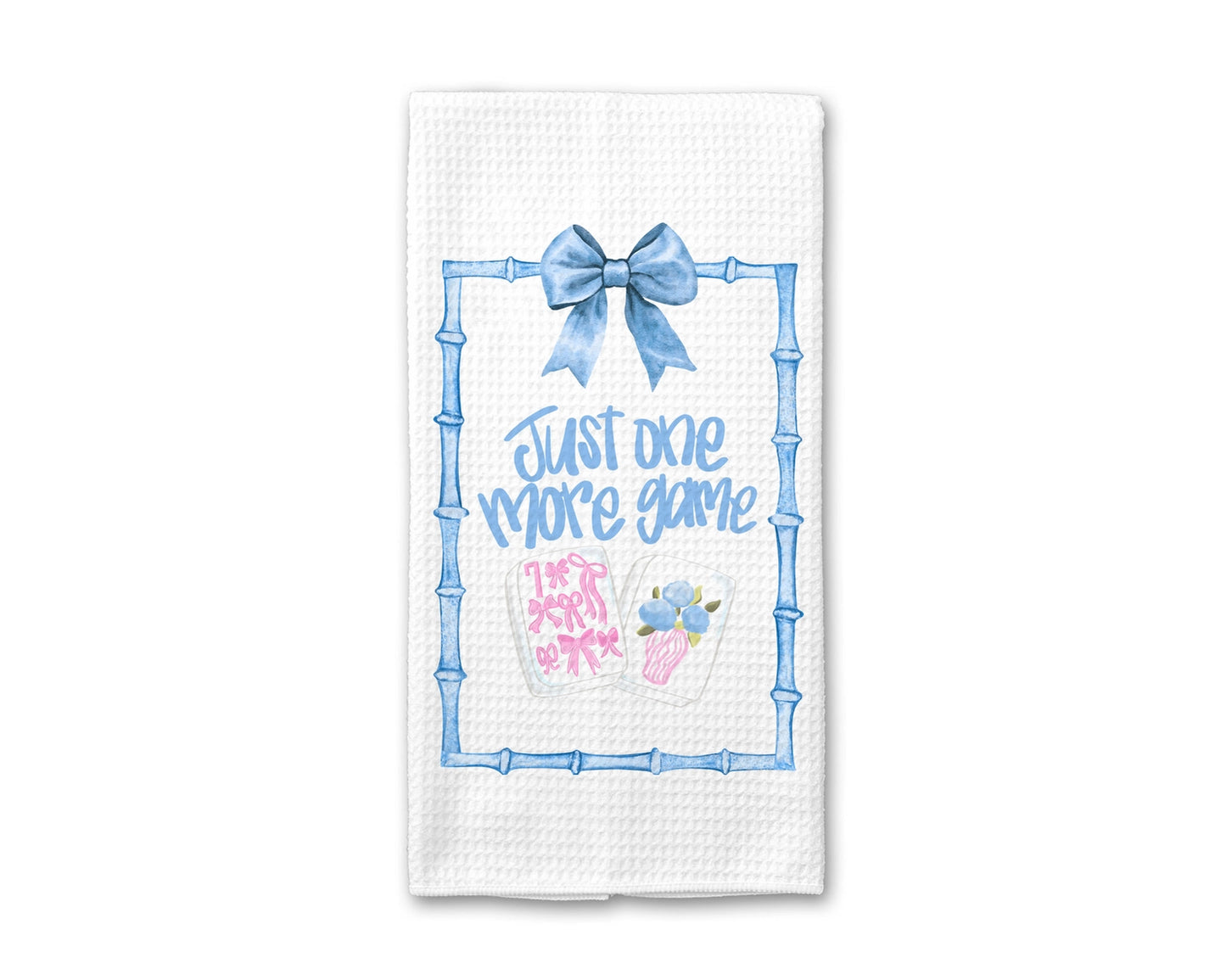 Just One More Game" Mahjong Kitchen Towel