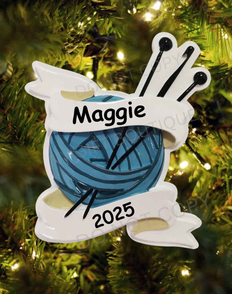 Knitting Personalized Ornament