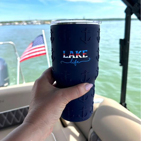 Lake Life - 30 oz Travel Tumbler with 3D Silicone Wrap