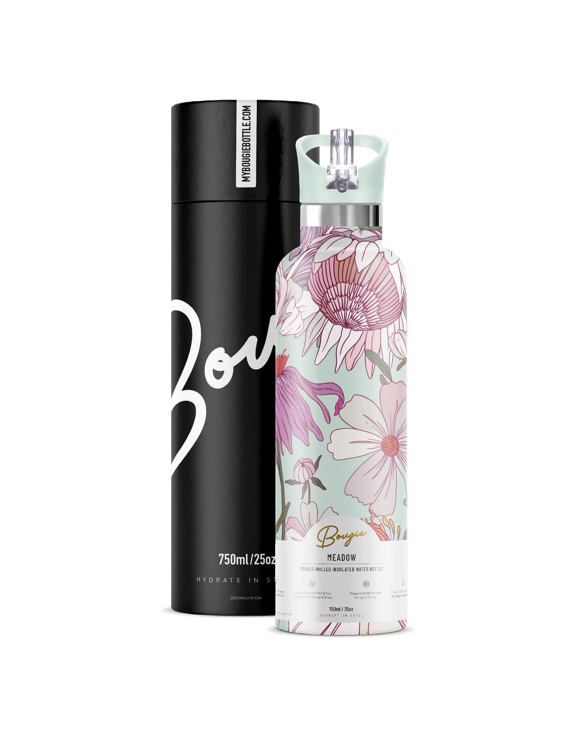 Meadow | Flowers 25 oz Insulated Water Bottle