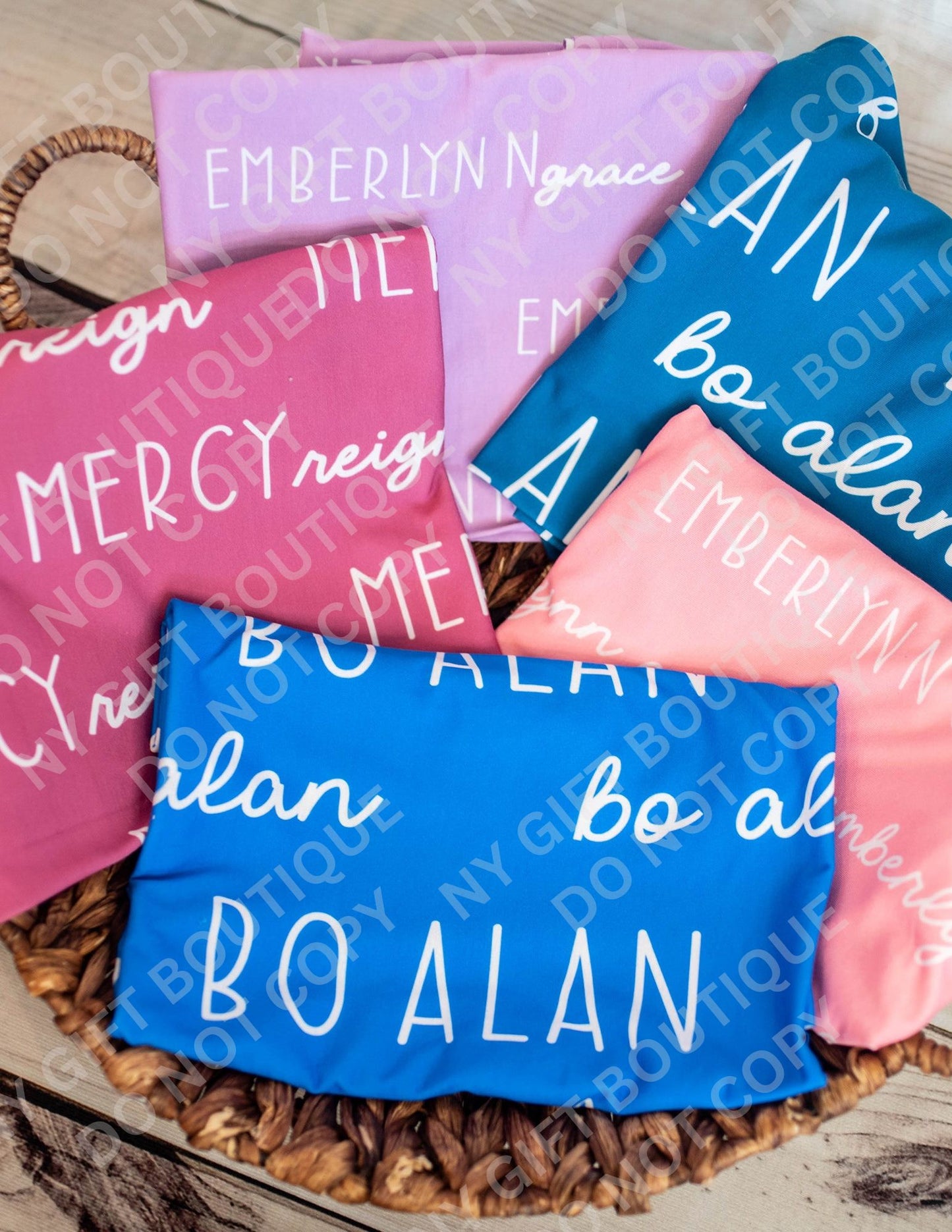 Font Duo Personalized Baby Swaddle Blanket