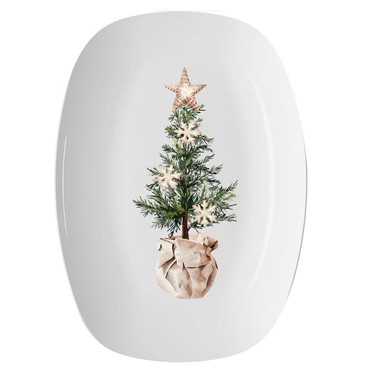 Neutral Christmas Tree ThermoSaf® Platter
