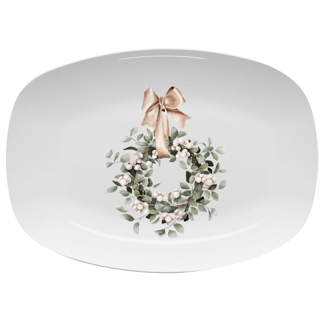 Neutral Christmas Wreath ThermoSaf® Platter