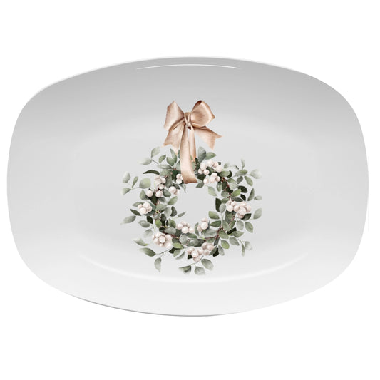 Neutral Christmas Wreath ThermoSaf® Platter