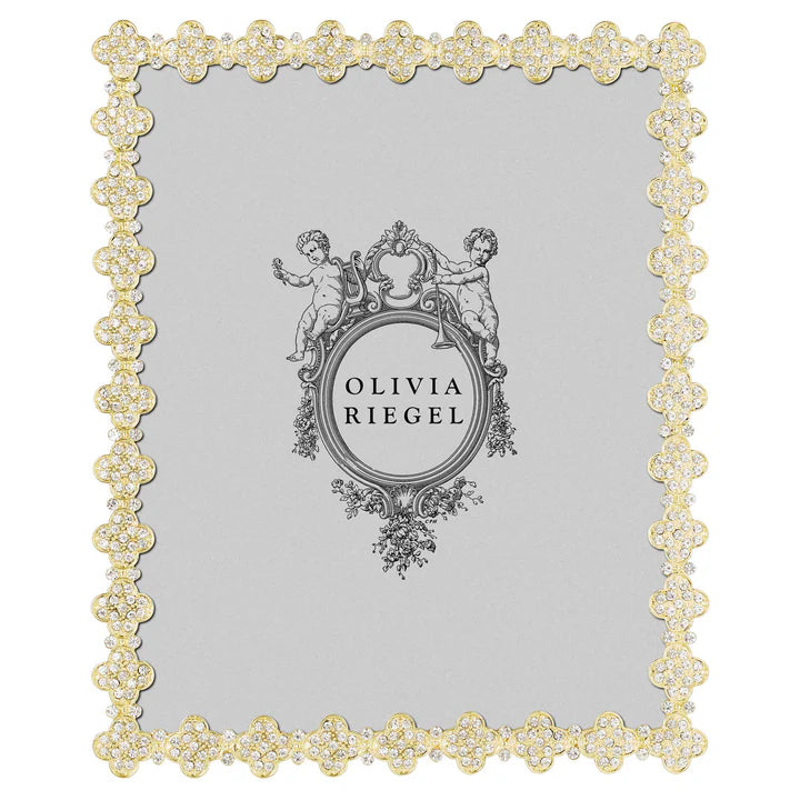 Gold Pavé Clover Frame by Olivia Riegel