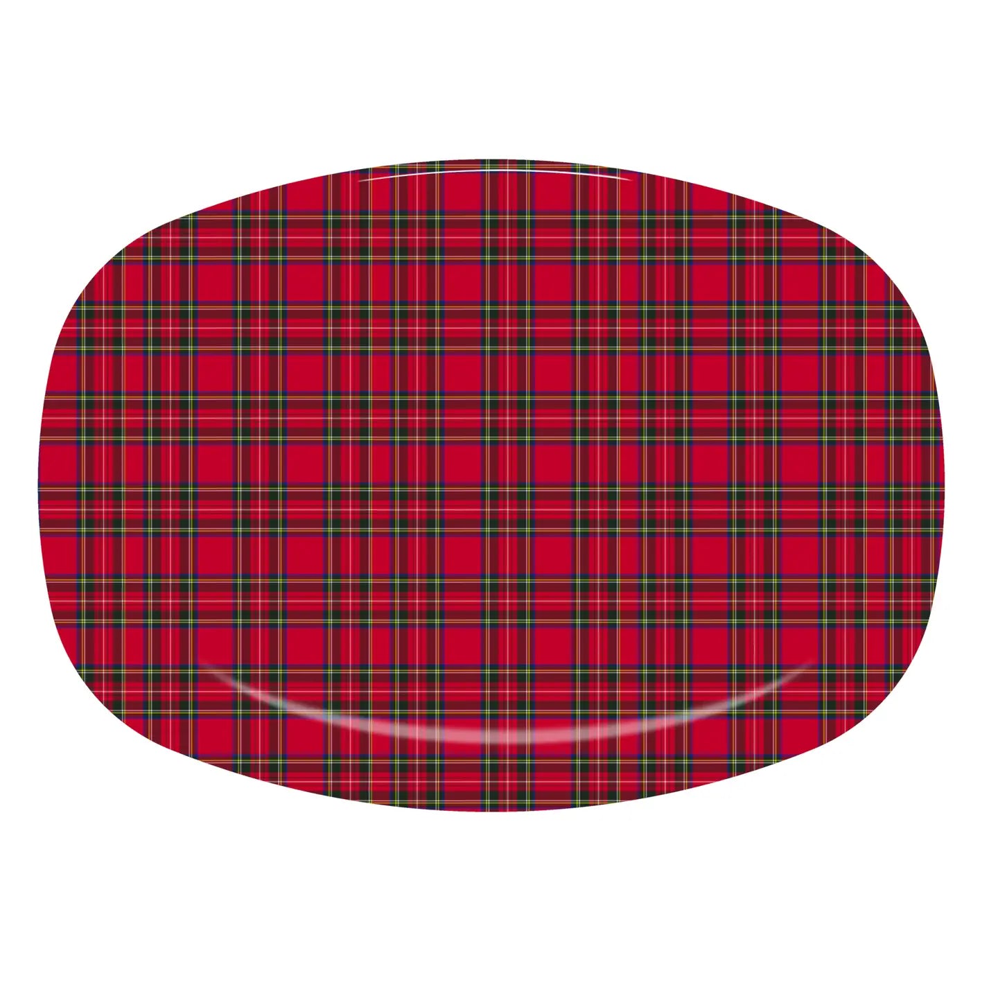Red Tartan Plaid ThermoSaf® Platter