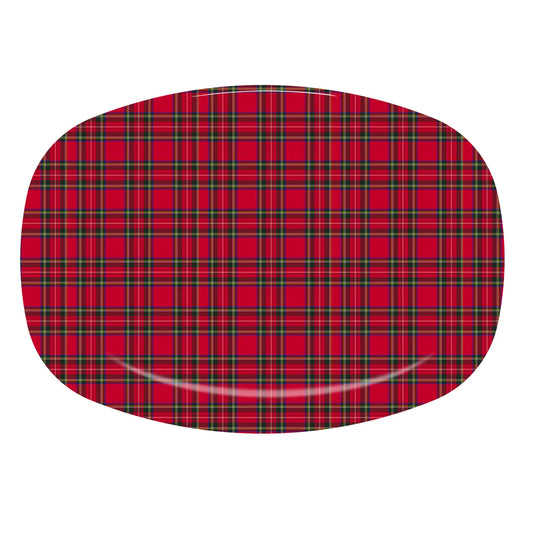 Red Tartan Plaid ThermoSaf® Platter