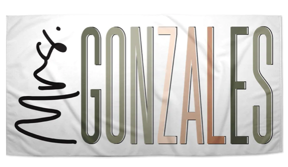 Personalized Mrs. Beach Towel