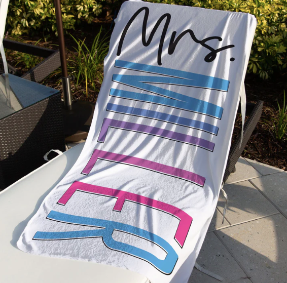 Personalized Mrs. Beach Towel