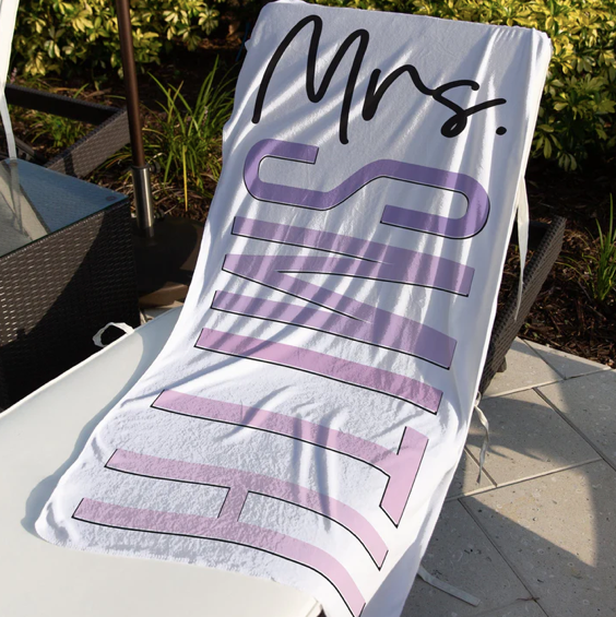 Personalized Mrs. Beach Towel