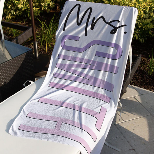 Personalized Mrs. Beach Towel