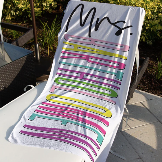 Personalized Mrs. Beach Towel