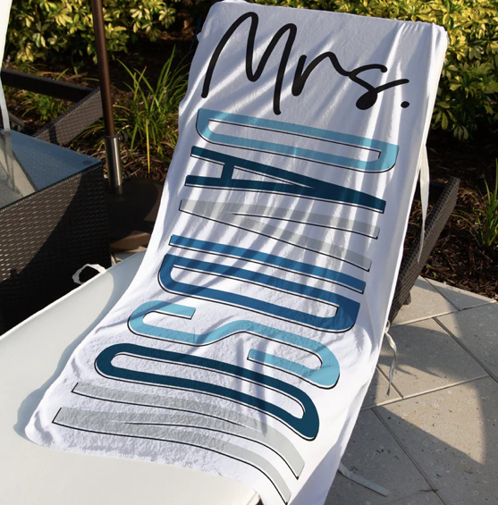 Personalized Mrs. Beach Towel