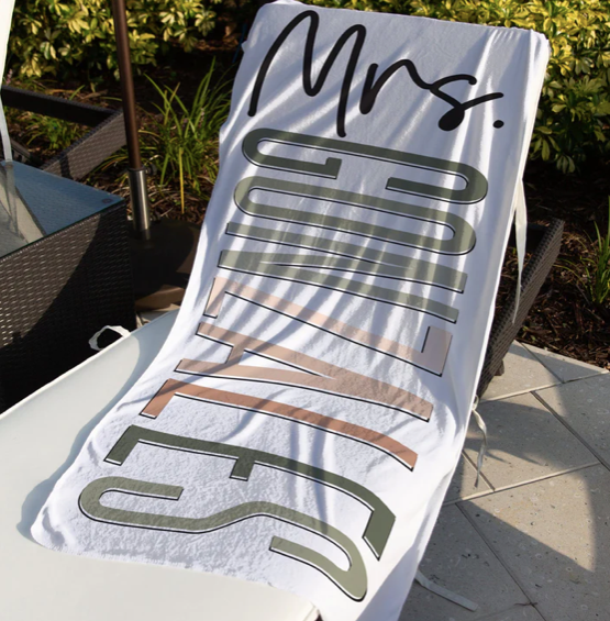Personalized Mrs. Beach Towel