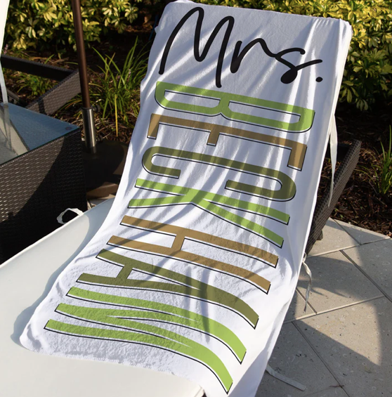 Personalized Mrs. Beach Towel
