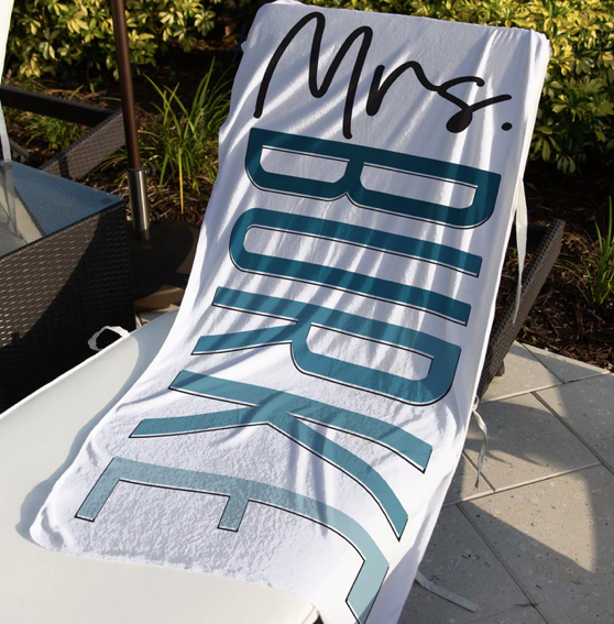Personalized Mrs. Beach Towel