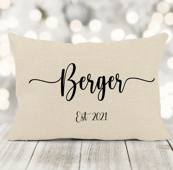 Custom Pillow Wedding Last name & Est. date pillow